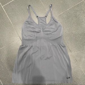 Champion skinny strap racerback tank top in dove grey sz large